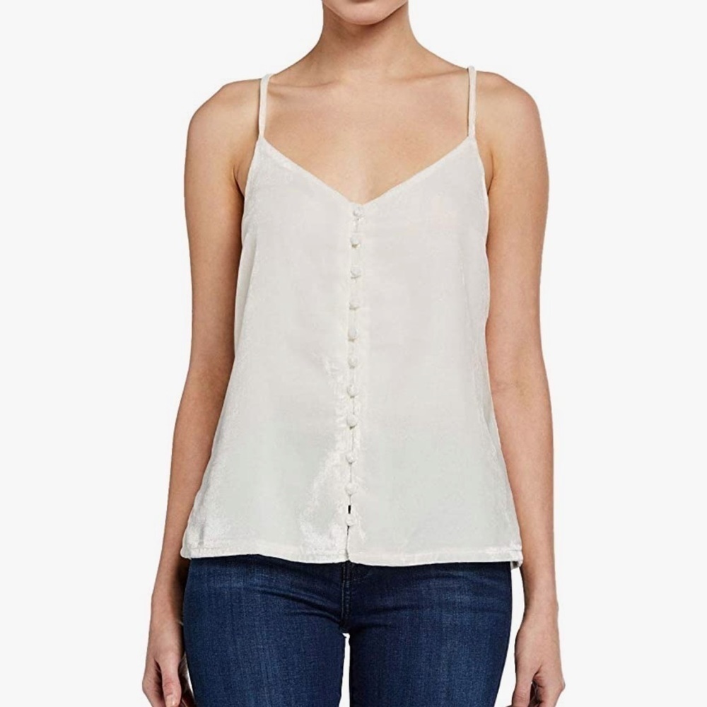Cupcakes And Cashmere Women's Delanie Velvet Cami Top Size Small